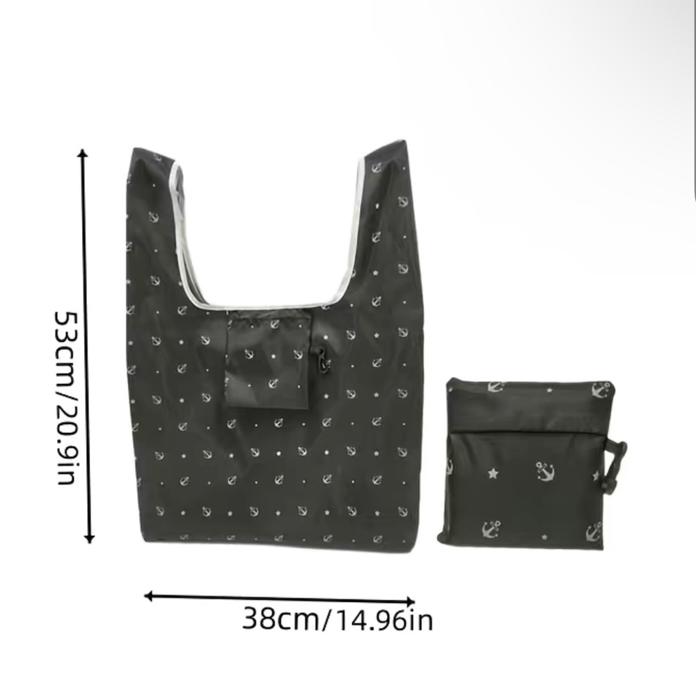 Black with Anchors ⚓️ Reusable Tote